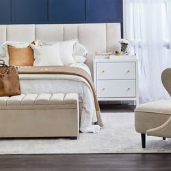 Ariana Large White Bedside Table Set of 2 - Z32648