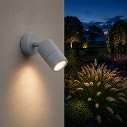 Fremantle 5W CCT 240V GU10 LED Adjustable Wall Light Silver Grey - 206145