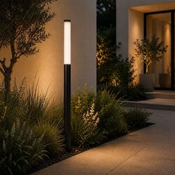 Gevet 230CM Exterior LED Bollard Light Black - GEVET EX.P230-BK