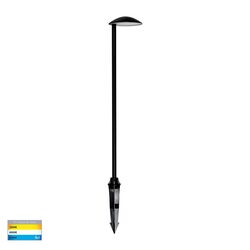 Konoa Aluminium LED Bollard Spike Light Black - HV1526T-BLK-24V