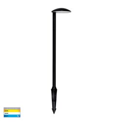Konoa Aluminium LED Bollard Spike Light Black - HV1527T-BLK-24V