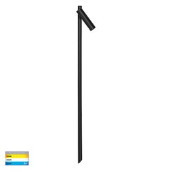 Forgo Aluminium Single Adjustable LED Bollard Light with Spike Black - HV1591T-1-BLK-24V