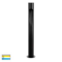 Fedor Aluminium Round LED Bollard Light Black - HV1660T-BLK-240V