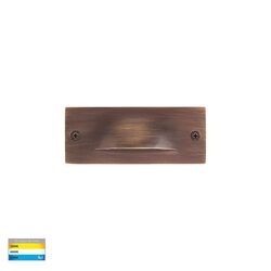 Corba 3W Recessed Brick Light Antique Brass - HV3011T-AB-240V