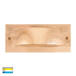 Corba 10W Recessed Brick Light Brass - HV3013T-BR-12V