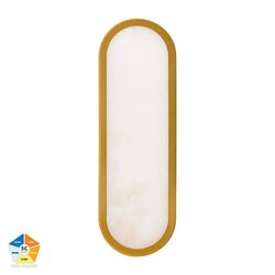 Auster Alabaster LED Wall Light Gold - HV8011S-GLDALB