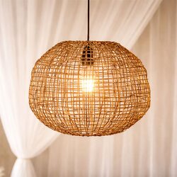 Nerina Rattan Pendant Small Brown - LL002PL175S