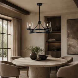 Radam 4 Light Pendant Black - RADAM PE4-BK