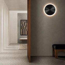 Luna 200mm 7W Dimmable LED Wall Light Black / Tri-Colour - UWL-LUNA-200-BLK