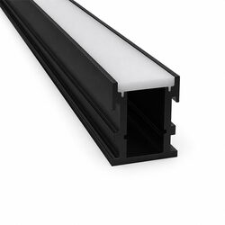 Floor Recessed Walk-On 2 Meter Aluminium LED Strip Extrusion Black - AQS-EXT-009-200-A2