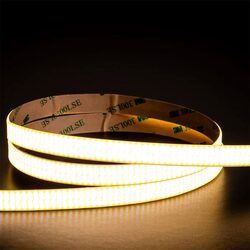 15W IP20 24V DC 1280 LED COB 3000K 30 Metre LED Strip / Warm White - HV9761-IP20-1280-3K-30M