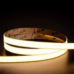 15W IP20 24V DC 1280 LED COB 4000K 30 Metre LED Strip / Natural White - HV9761-IP20-1280-4K-30M