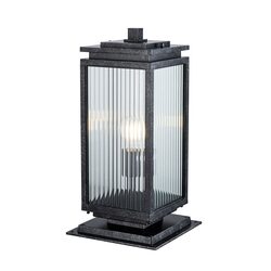 Boulevard Medium Outdoor Pillar Mount Antique Black - LOI1001766