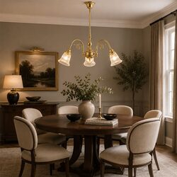 Victoriana 3 Light Pendant Polished Brass with Zipper 23 Clear Shades - LOI3001280A