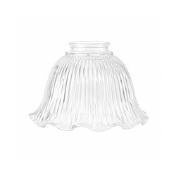 8044 Hallophane 6" Glass Shade 2 1/4" Fitter Clear - LOI3090325