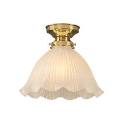 8044 Hallophane 9" Frost Batten Fix Polished Brass - LOI3090609A