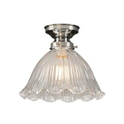 8044 Hallophane 9" Clear Batten Fix Chrome - LOI3090612A