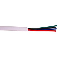 4 Core RGB Cable With White Outer Sheathing - HV9991