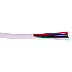 6 Core RGBCW Low Voltage Outdoor Cable With White Outer Sheathing - HV9994