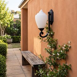 Newry Medium Outdoor Wall Light Matt Black - LOI1001653