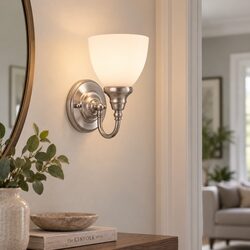 Benson 1 Light Wall Bracket Brushed Nickel - LOI1001713