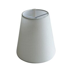 Lumet Fabric Shade 15x15cm White Linen - LOI1001772