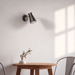 Interior Cone Iron Adjustable Shade Antique Brass Highlight Wall Light Matte Black - MECTO-W1