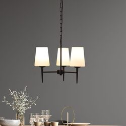 Foxdale Retro Designer Triple Pendant Black - OL69431/3BK