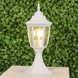 Highgate Traditional Pillar Mounted Light White - OL7667WH