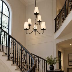 Royale 6 Light Pendant Black - UP-ROYALE-BLK