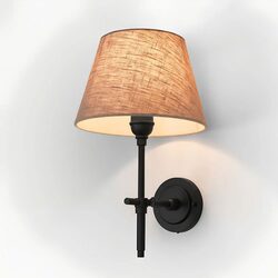 Dino 1 Light Wall Lamp Black With Shade - ELPIM31584BLK