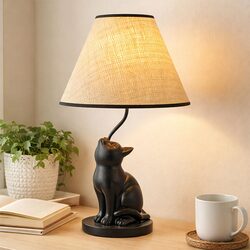 Upward-Looking Cat LED Table Lamp Black - LL-LED-35