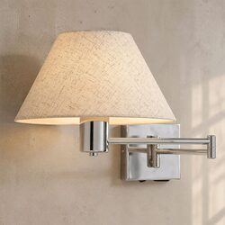 Elspet Swing Arm Wall Lamp With Charging Ports Chrome - LL002WL028CH