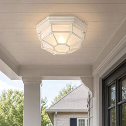 Alaya Outdoor Mounted Ceiling Light Beige - LLOL047BE