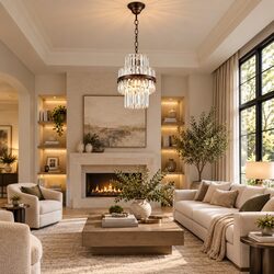 Evelyn Small 25CM 1 Light Chandelier Antique Brass - LOI1001798