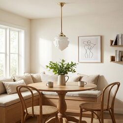 Chelsea 8" Shade 1/2" X 1/2M Rod Set Polished Brass - LOI3090430A