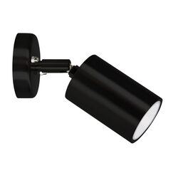 Varde 6W 240V LED Single Adjustable Wall Pillar Light Black / Cool White - LF7411BK