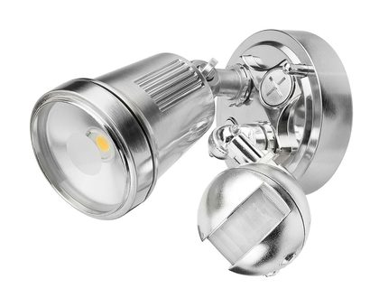 Hunter-III 11W LED Single Spotlight With Sensor Brushed Aluminium / Cool White - 19975/13