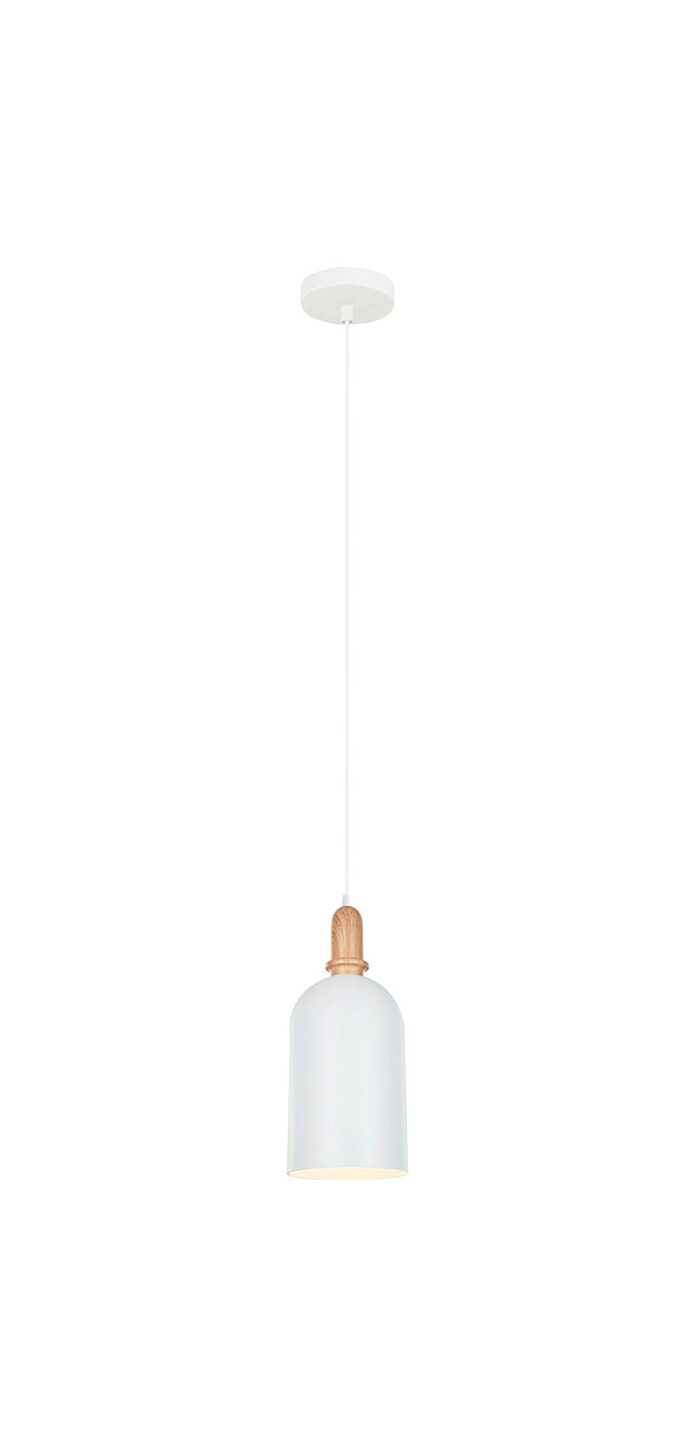 Modern Cylindrical Pendant White - Horten1