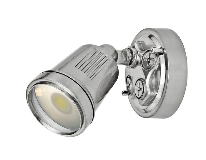Hunter-III 11W LED Single Spotlight Brushed Aluminium / Cool White - 19239/13