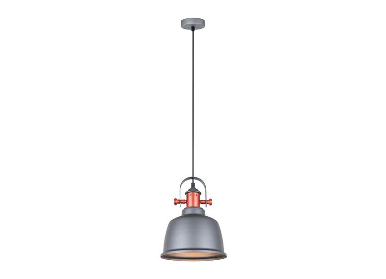 Bell Shape Pendant With Copper Highlights Grey - Alta3