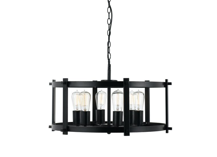 Finley Large Black Pendant