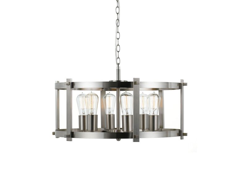 Finley Large Matte Nickel Pendant