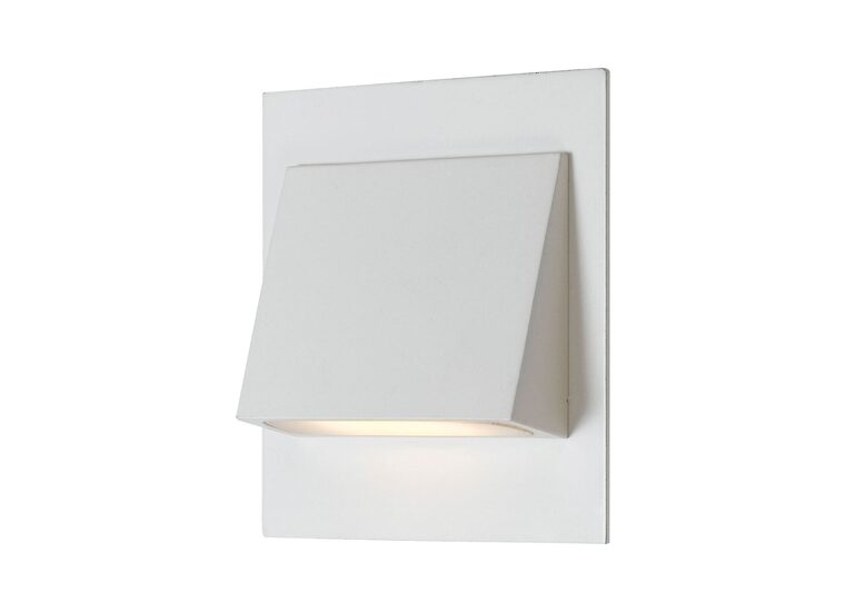 Vega 3W Square LED Step Light Warm White - White