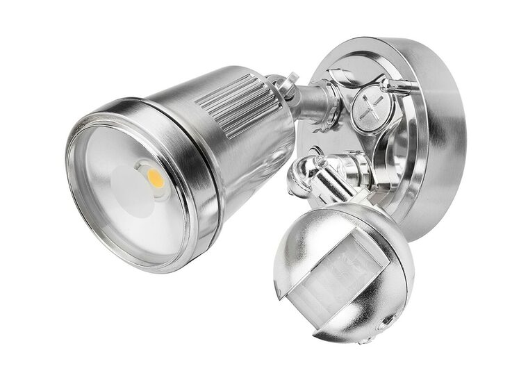 Hunter-III 11W LED Single Spotlight With Sensor Brushed Aluminium / Cool White - 19975/13